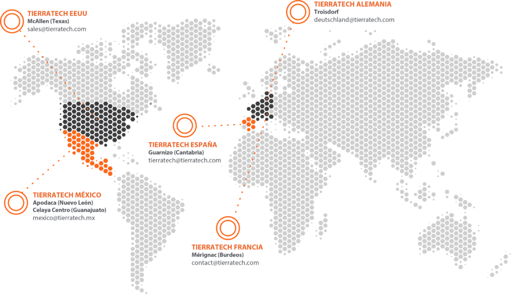 mapa Sedes TierraTech Vertriebspartner